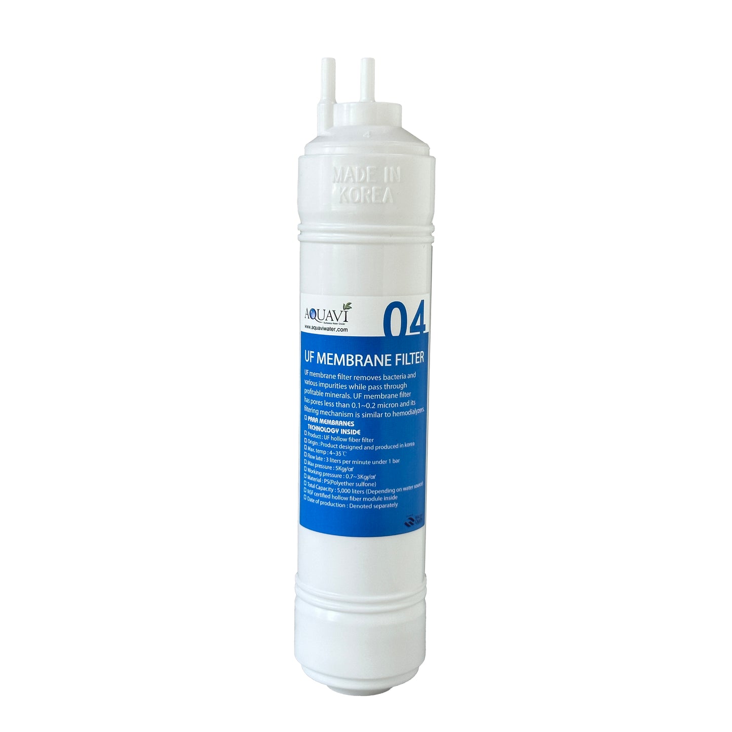 AQUAVI Water Filter In-Line UF Membrane Filter