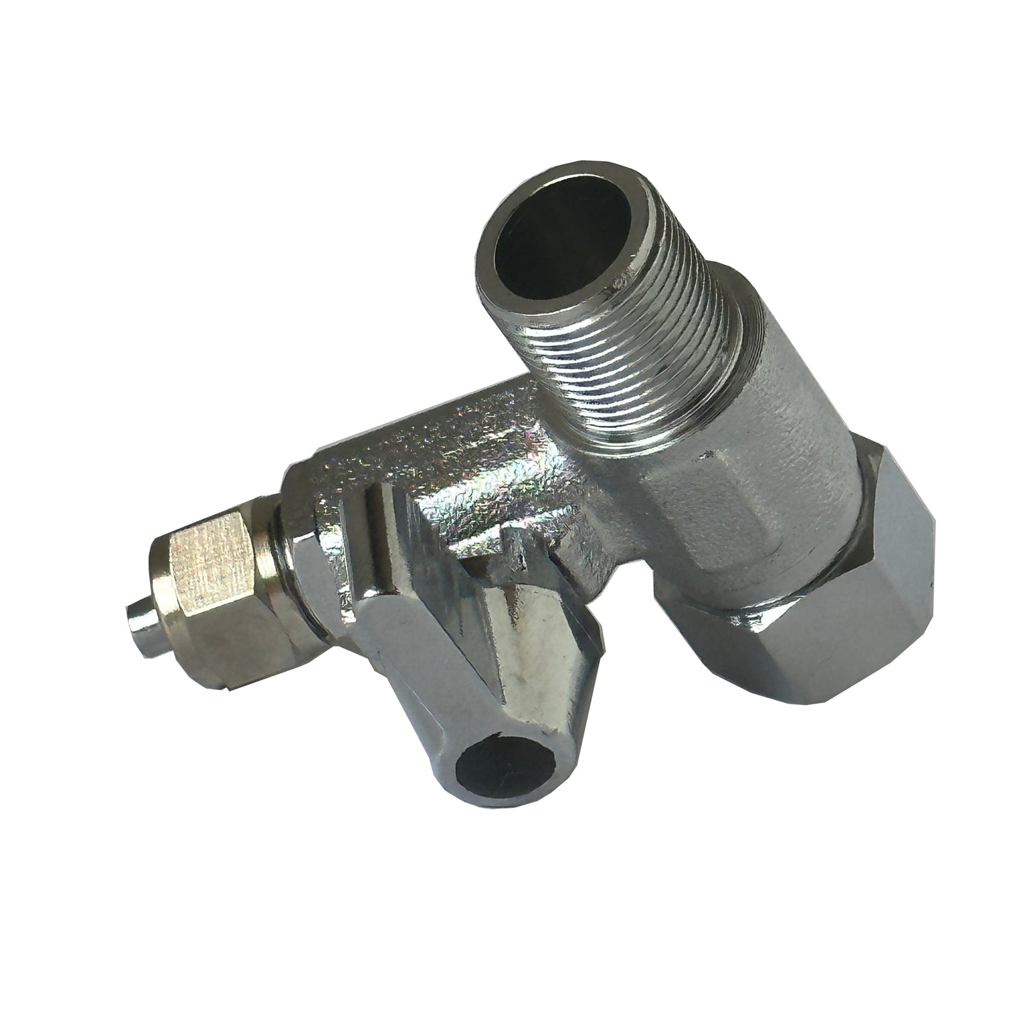 AQUAVI Water Filter Reverse Osmosis Angle Stop Adaptor Valve – 3/8″ Male Compression x 3/8″ Female Compression x 1/4″ Tube