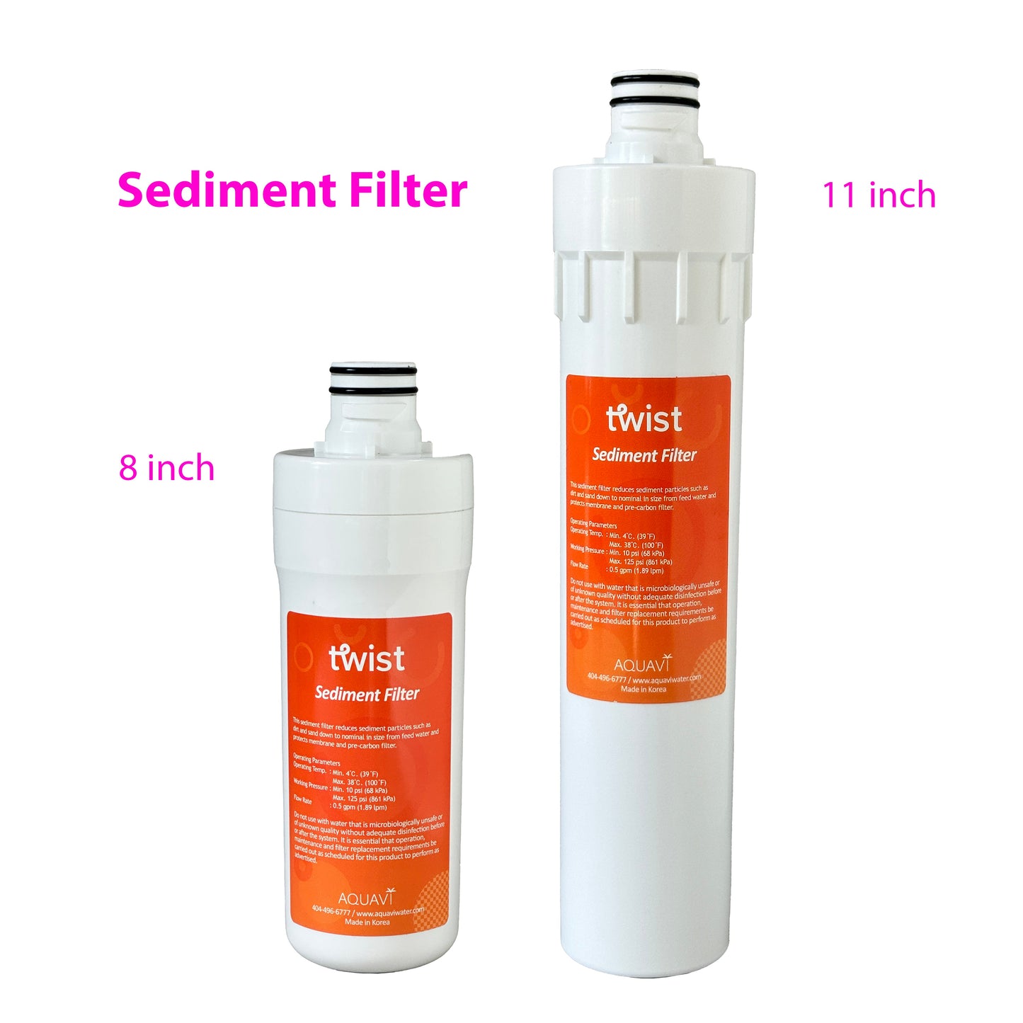 AQUAVI Water Filter AQUAVI Twist Sediment Filter 11"