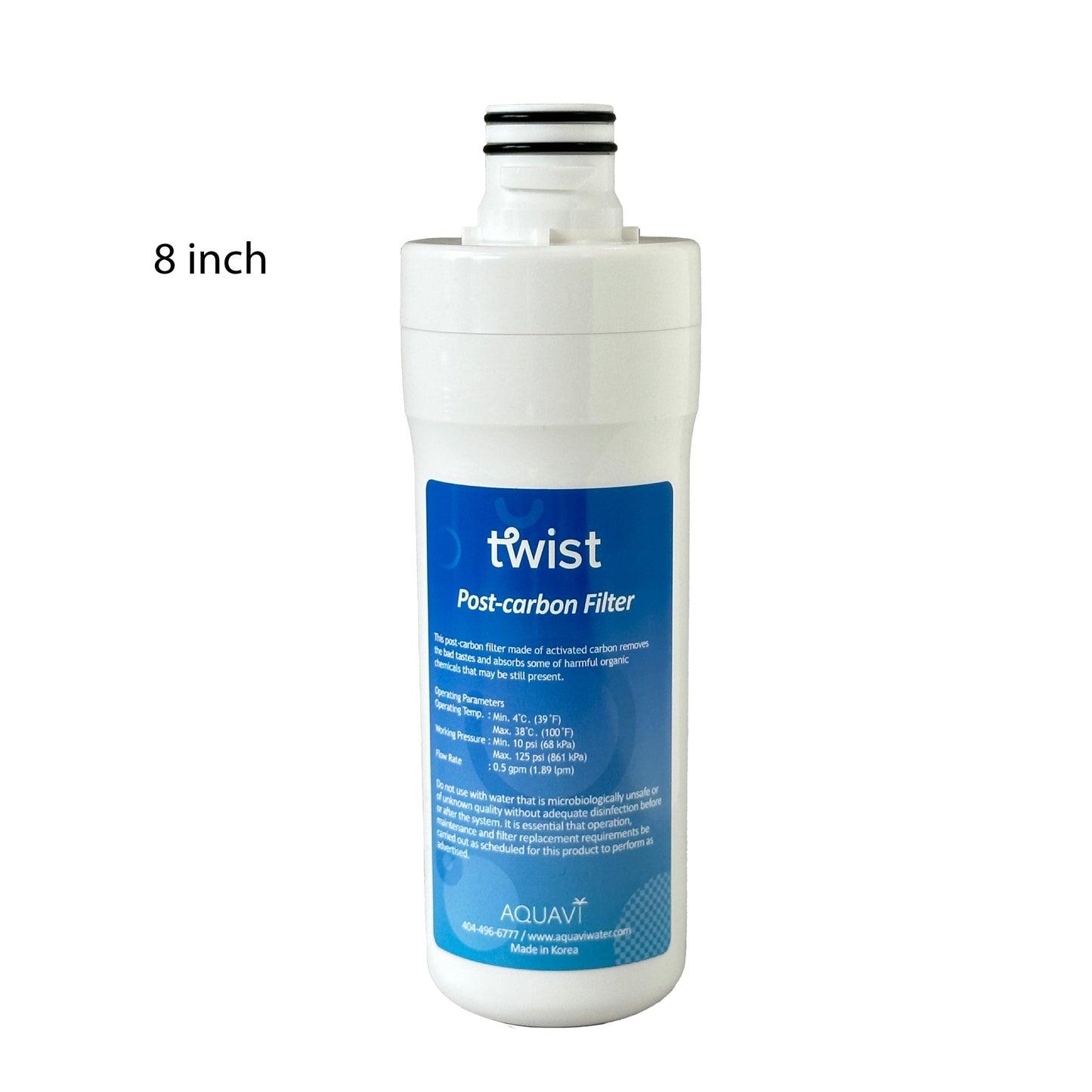 AQUAVI Water Filter AQUAVI Twist Granular Activated Carbon Filter 8"