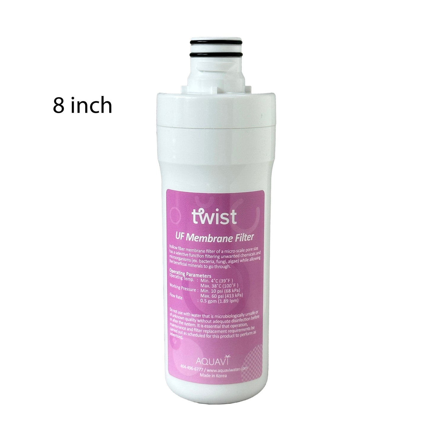 AQUAVI Water Filter AQUAVI Twist UF Membrane Filter 8"
