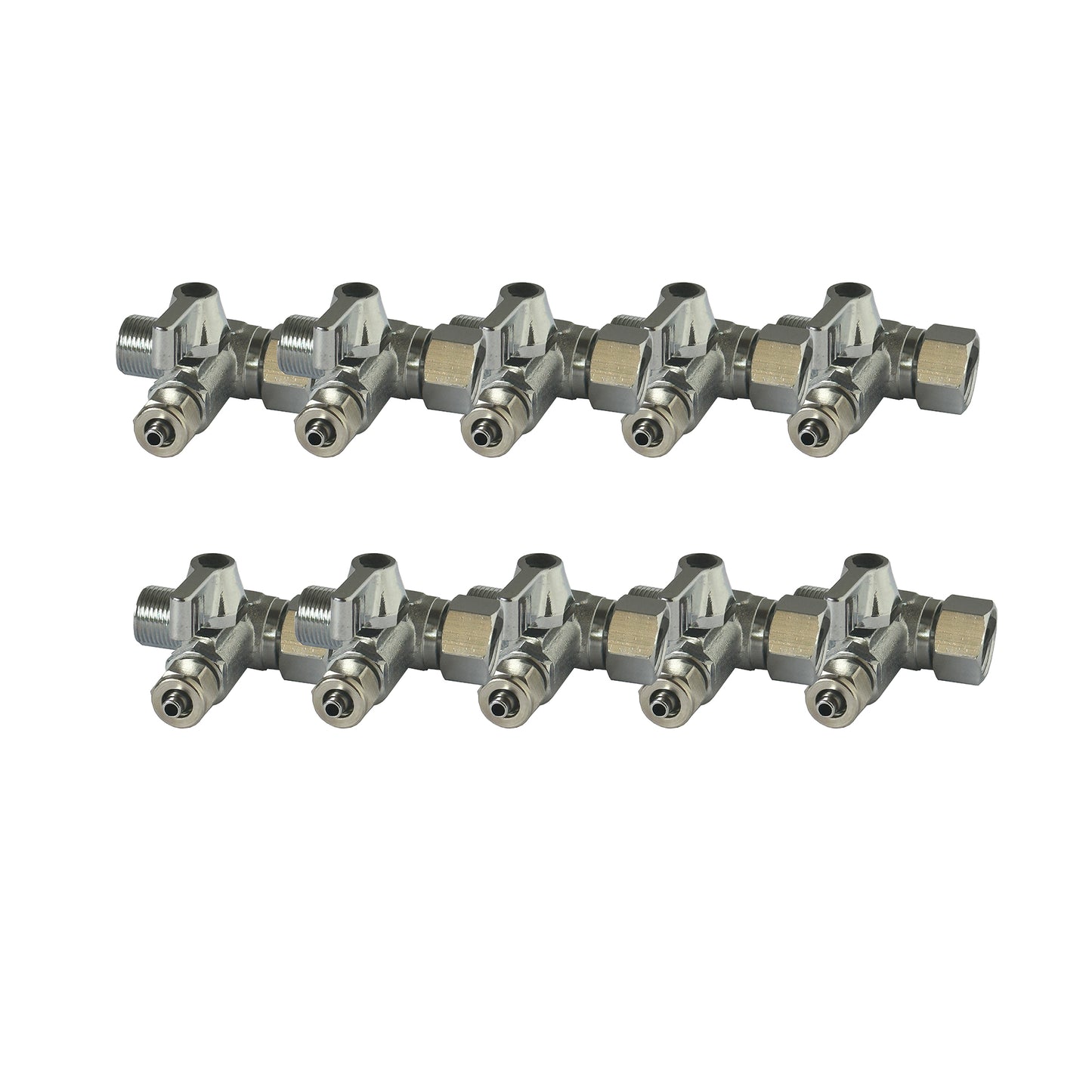 AQUAVI Water Filter Reverse Osmosis Angle Stop Adaptor Valve – 3/8″ Male Compression x 3/8″ Female Compression x 1/4″ Tube