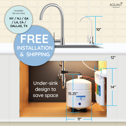 AQUAVI Water Filter Reverse Osmosis Under Sink Faucet