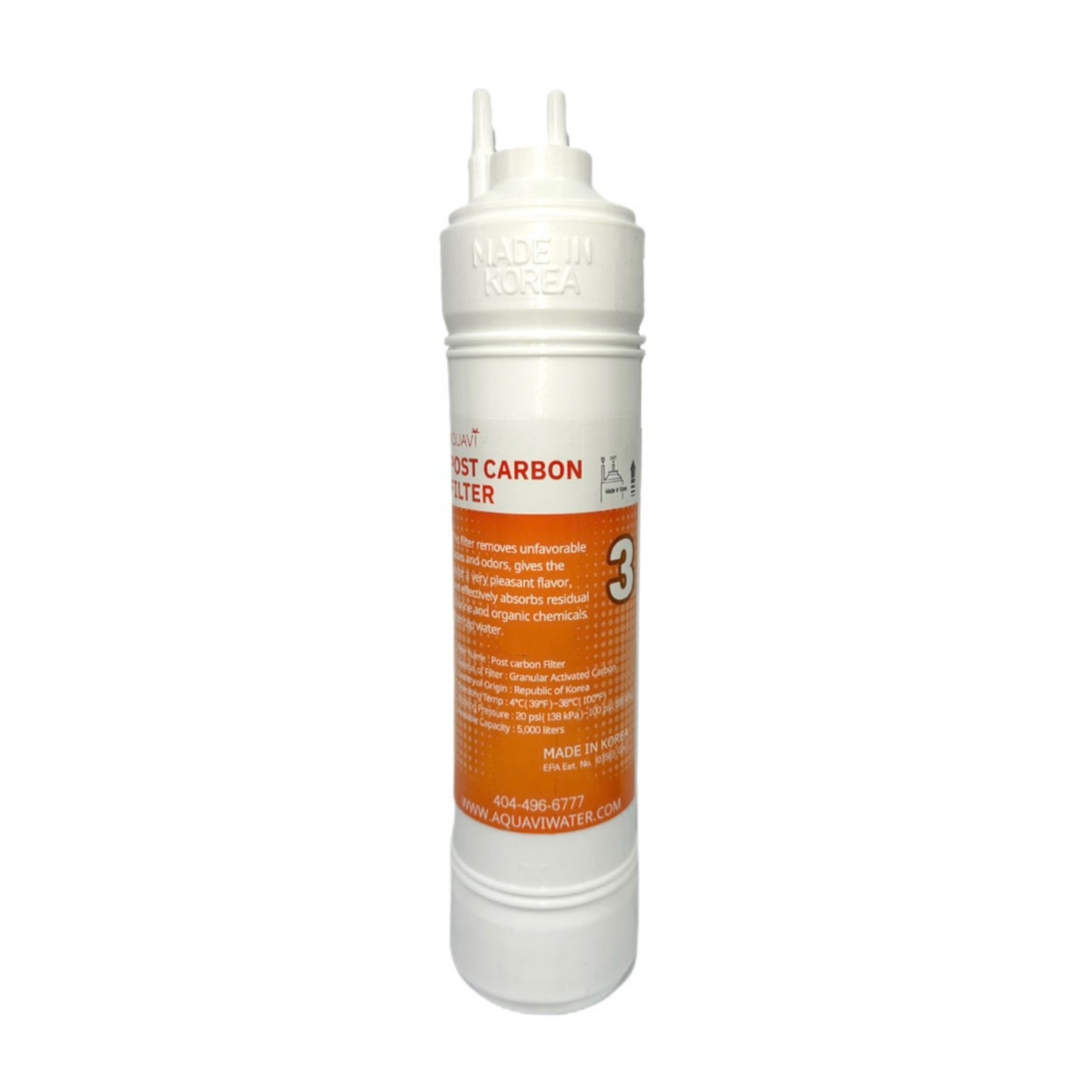AQUAVI Water Filter In-Line Post Carbon Filter